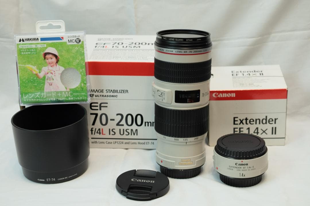 Canon ef70-200mm f4l is usm 1.4×Ⅱ型 極美品☆