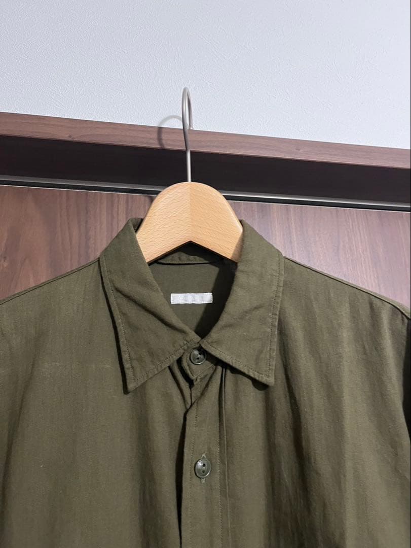 COMOLI コモリ 21SS ベタシャンCPOシャツ カーキ 2