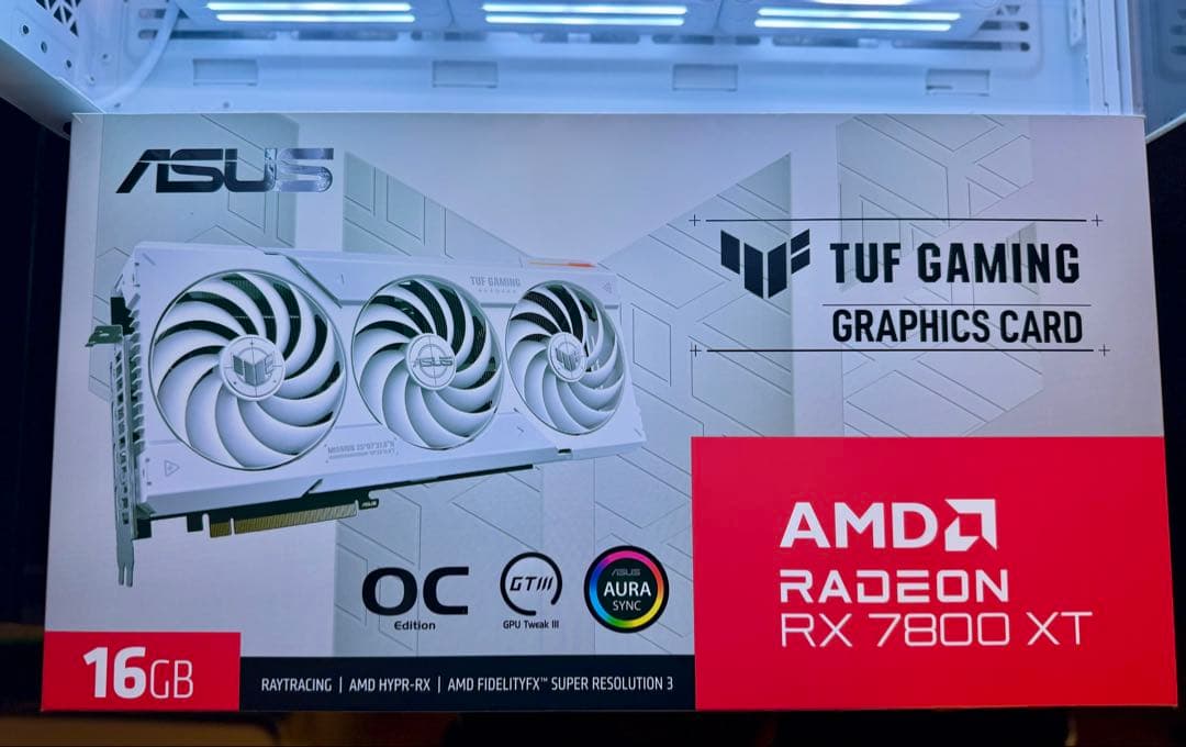 グラフィックボード・グラボ・ビデオカード ASUS TUF GAMING Radeon RX 7800 XT White