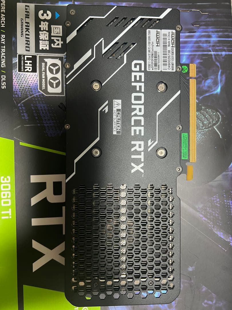 玄人志向 GALAKURO GG-RTX3060Ti-E8GB/DF/LHR