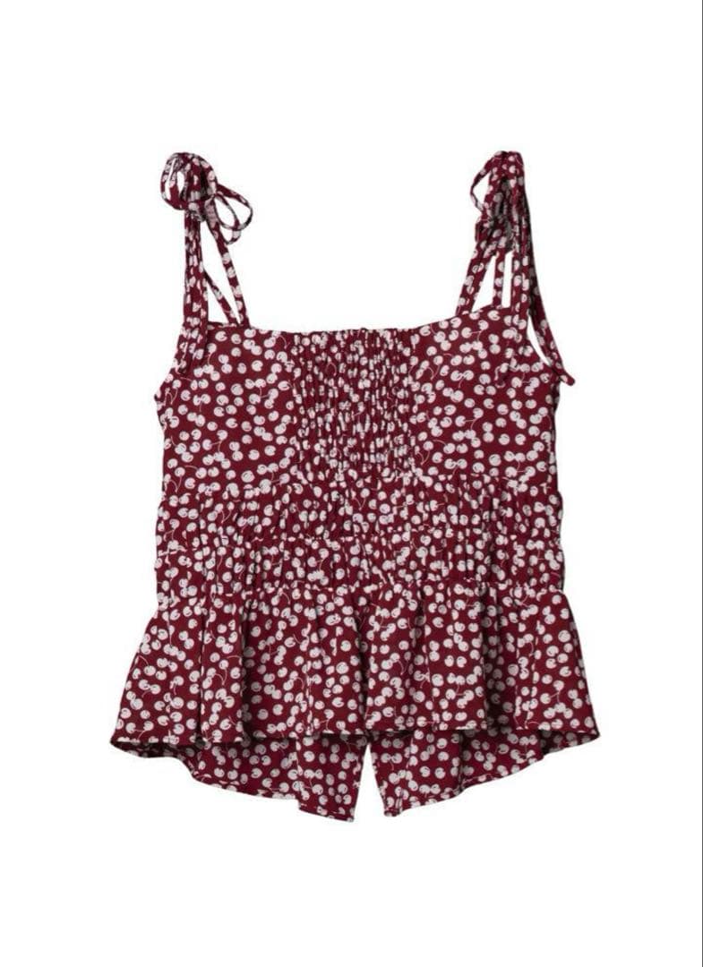 ♡新品タグ付♡Herlipto Cherry Pattern Strap Top