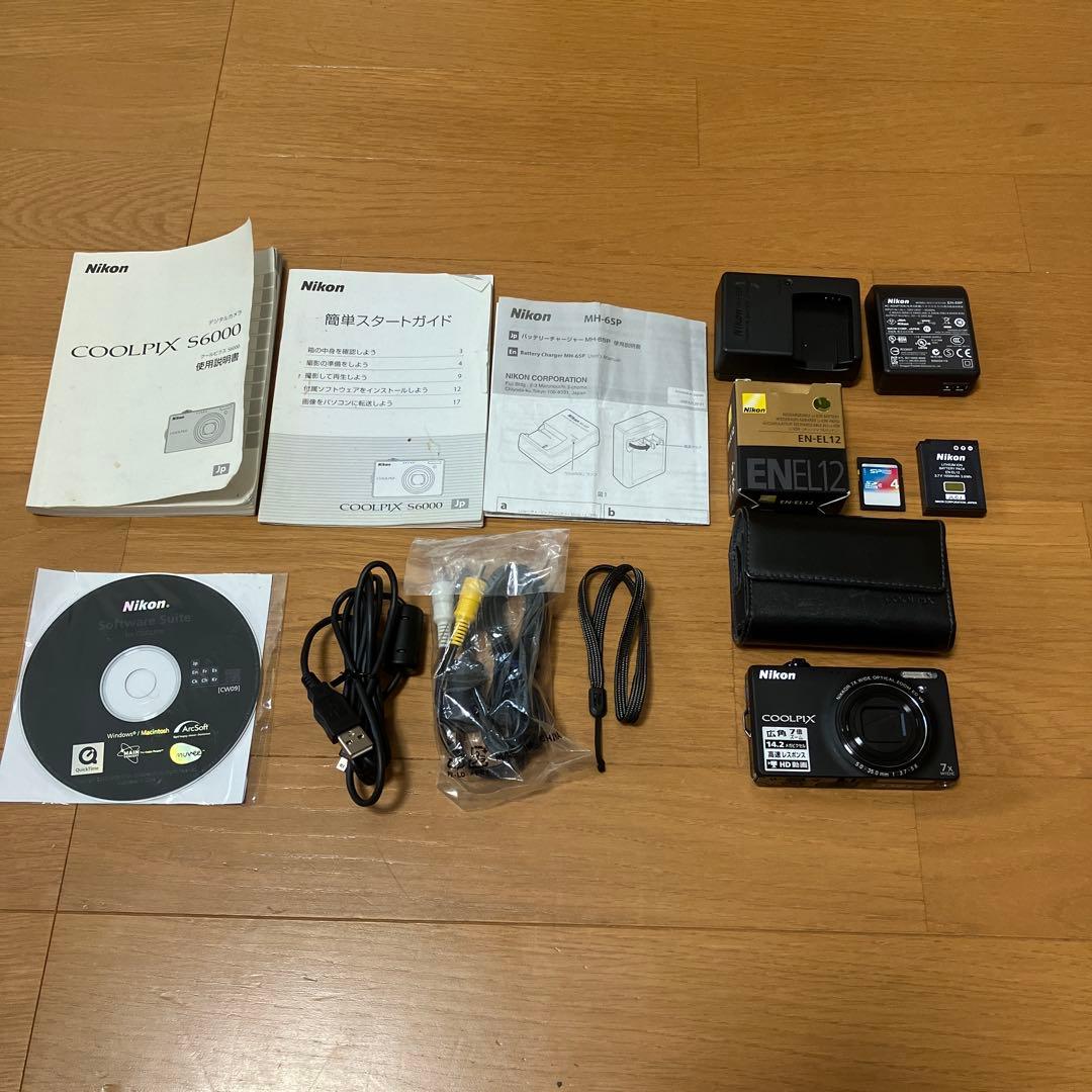 Nikon COOLPIX P6000 予備バッテリー、SDカード、充電器付き