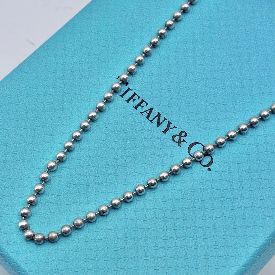 ティファニー　約86cm　ロングボールチェーン　ネックレス　シルバー　美品
