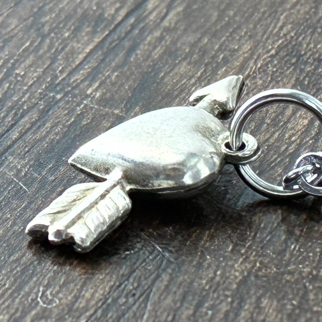 スウィートハートジュエリーアローハート シルバー ヴィンテージネックレスNAVY