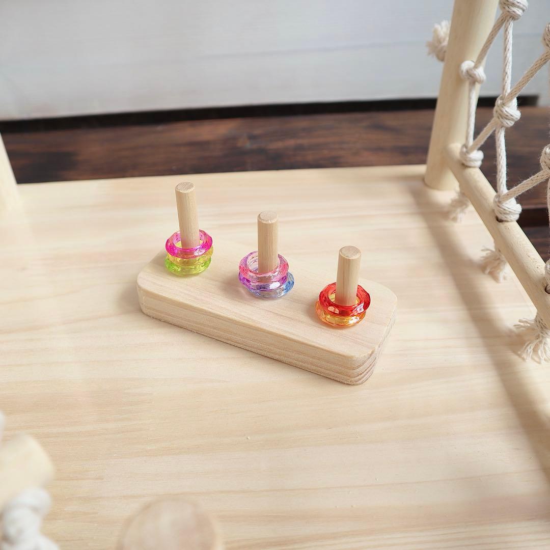 ことりのおおきなあそびば　ミラー付き　文鳥　インコ　バードアスレチック