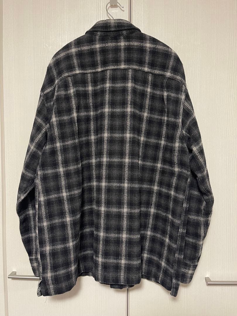 ST JOHN'S BAY オンブレ フランネルシャツ ブラック L