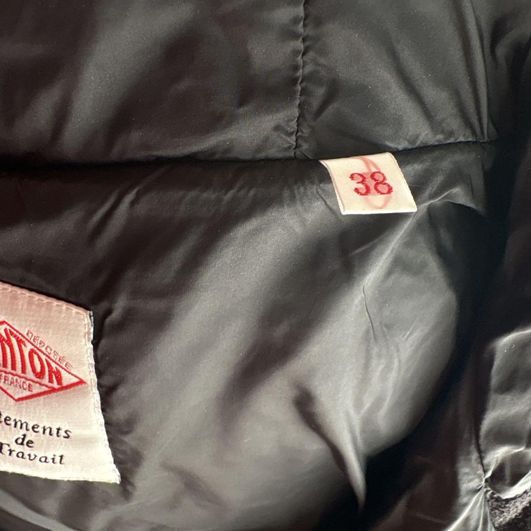DANTON ミドルダウンジャケット 黒　サイズ38 ゆったり着たい方に！