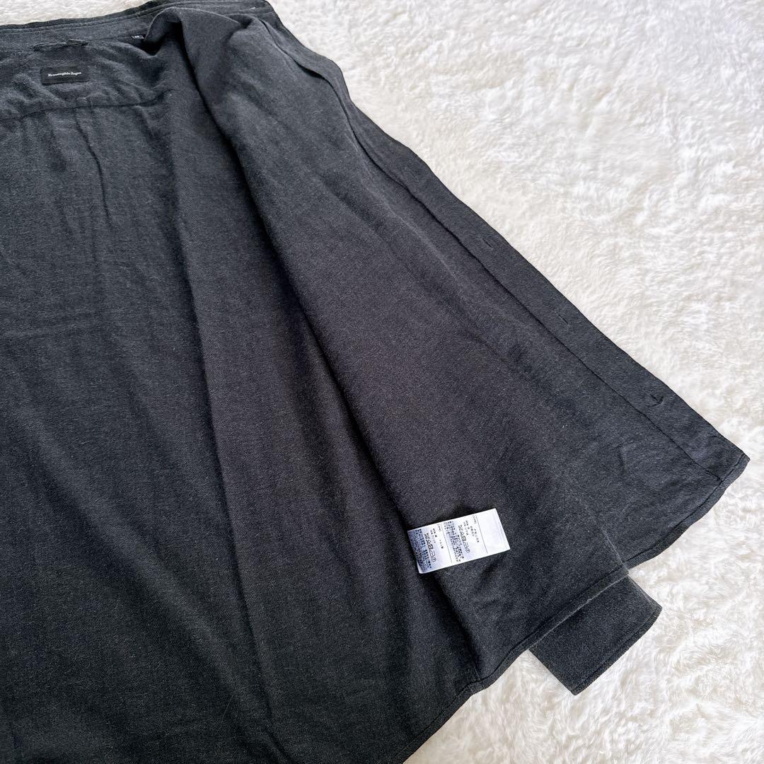 【Ermenegildo Zegna】長袖シャツ コットンカシミヤ混 グレー M