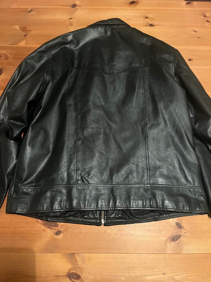 90s Wilson leather レザージャケット シングル ブラック 本革