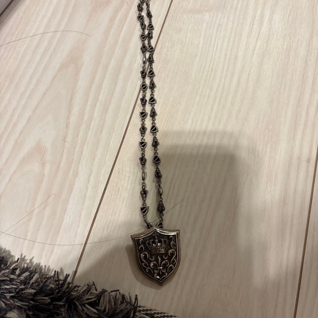 Justin Davis クラウン シールド ネックレス 925 ペンダント王冠