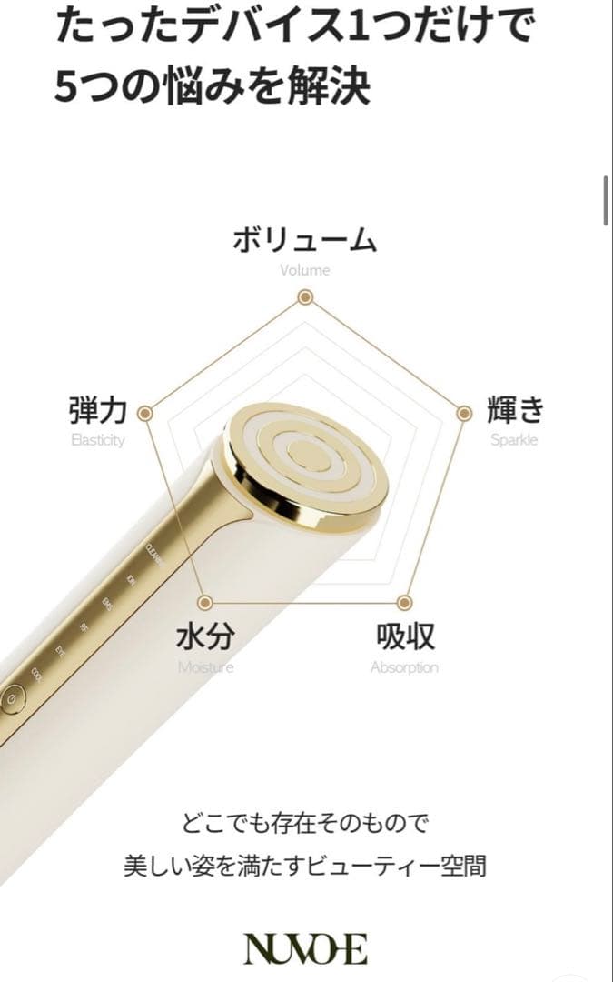NUVOE 【6モード美顔器＋PDRN・グルタチオン美容液】 ヌボエ SET