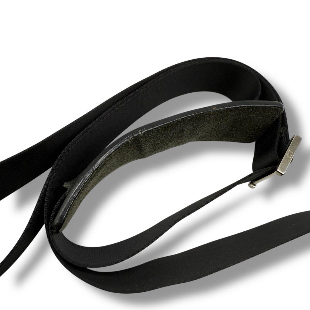 dunhill ダンヒル ショルダーバッグ レザー フラップ クロスボディ 黒