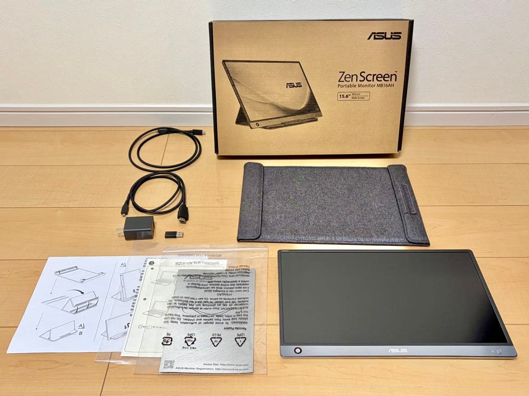 【極美品】ASUS ZenScreenMB16AHモバイルディスプレイ15.6型