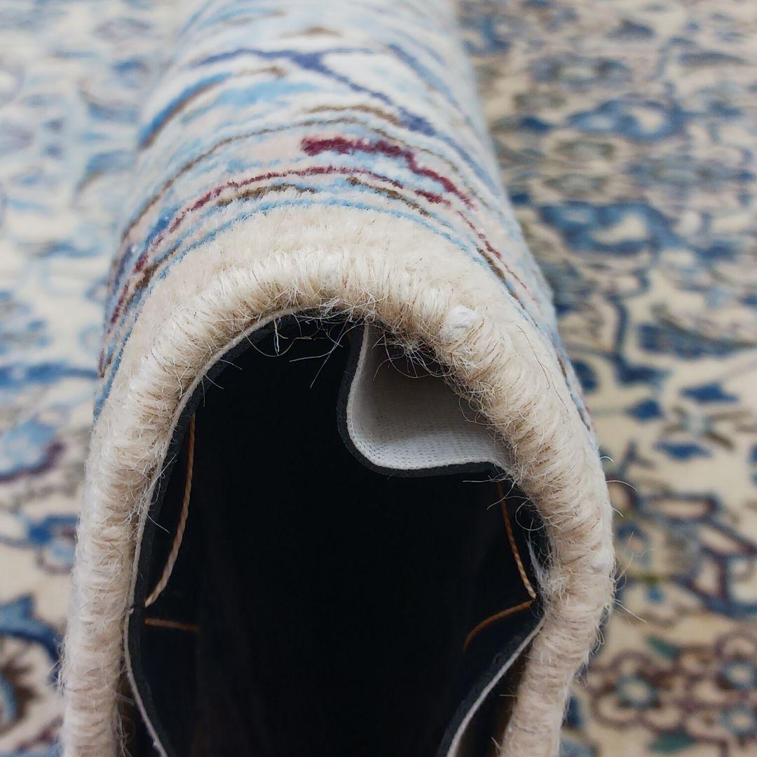 おはなY2602 ペルシャ絨毯 イラン ナイン産 ウール 手織り絨毯 大判