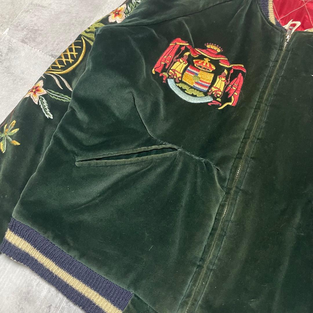 TAILOR TOYO 別珍 スカジャン 刺繍 リバーシブル 刺繍 虎 ハワイ