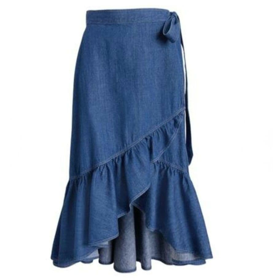 ポロラルフローレン デニム巻きスカート ラップスカート リボン 洗える