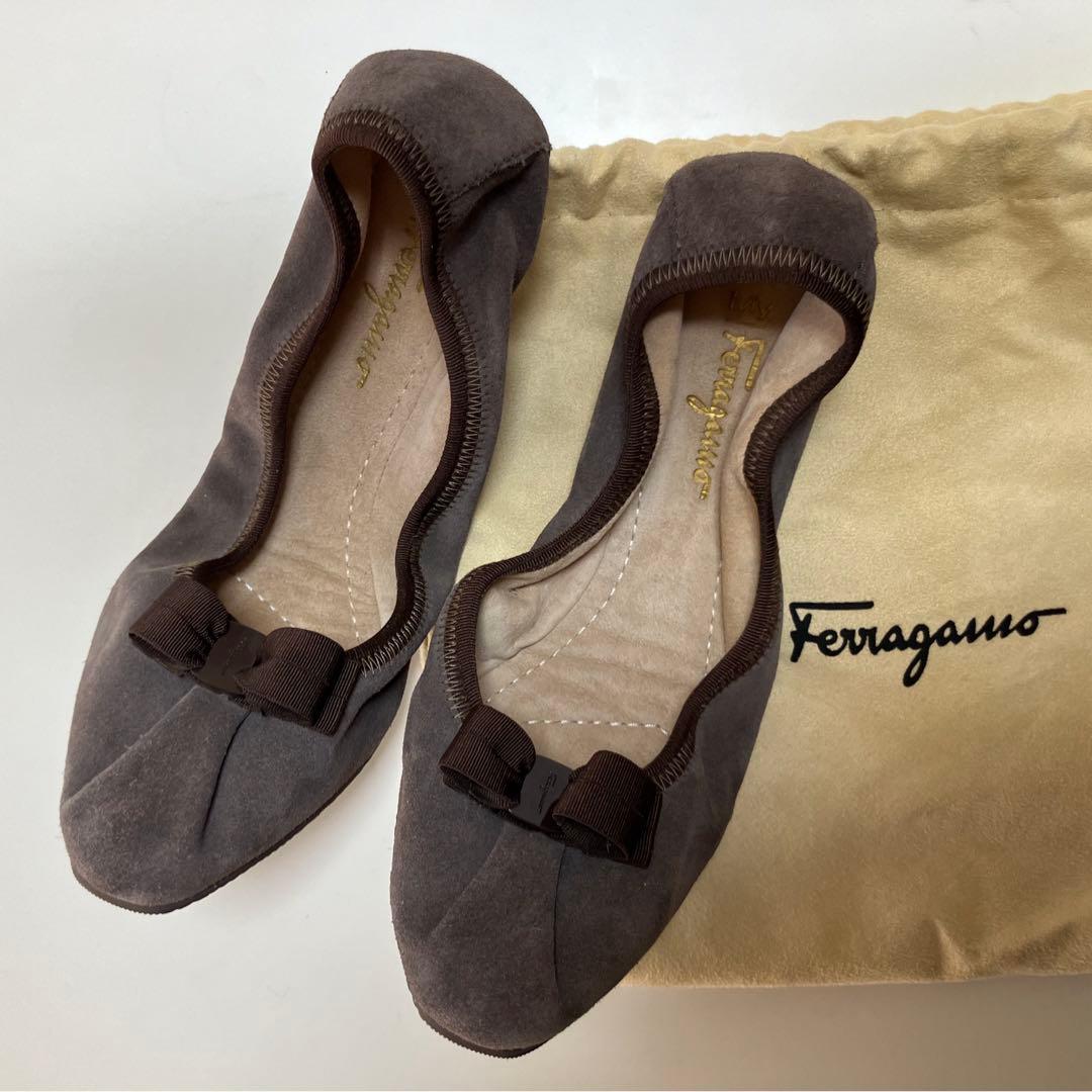 12/12中！値下げ！Ferragamo ブラウン スエード 6.5 M