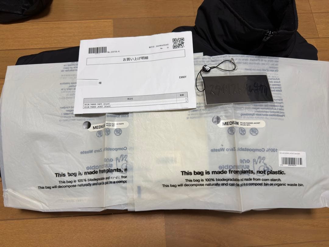 ENNOYとスタイリスト私物　NYLON PADDED JACKET&PANTS