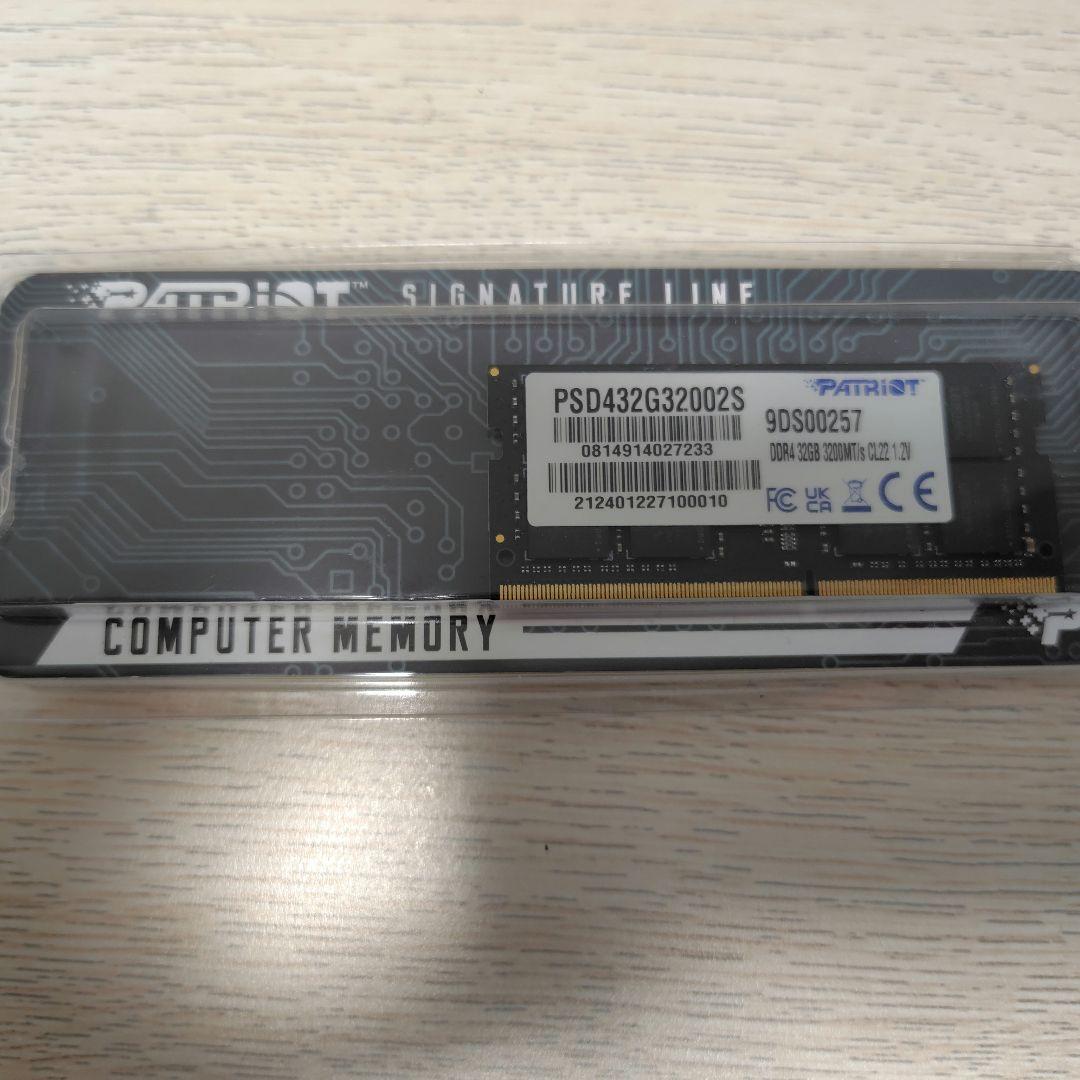 み*)様 Patriot Signature Line 32GB DDR4 32