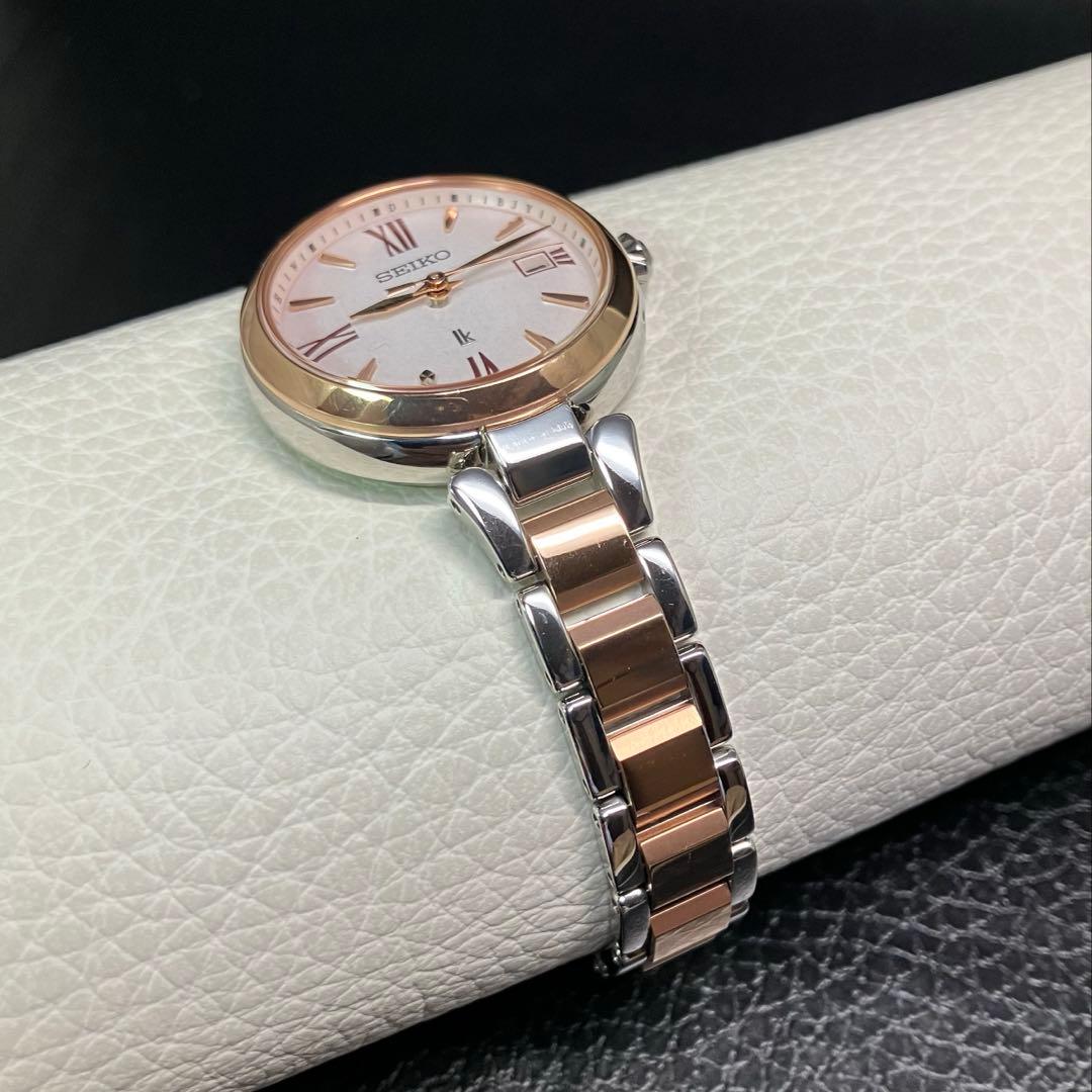 ◆極美品◆ルキア グロウ ダイヤ ソーラー電波 チタン 1B32 セイコー 時計