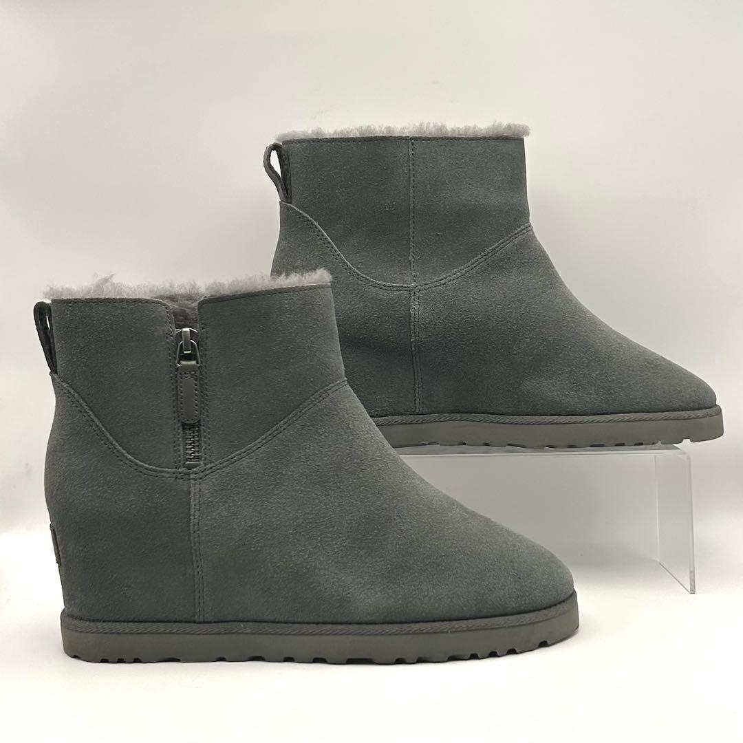 極美品✨ UGG 【25㎝】 クラシックフェムミニ サイドジップ ムートン