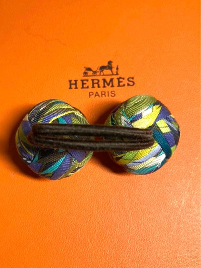 HERMES エルメス ポンポンシュシュ ヘアアクセサリー 保存袋付き