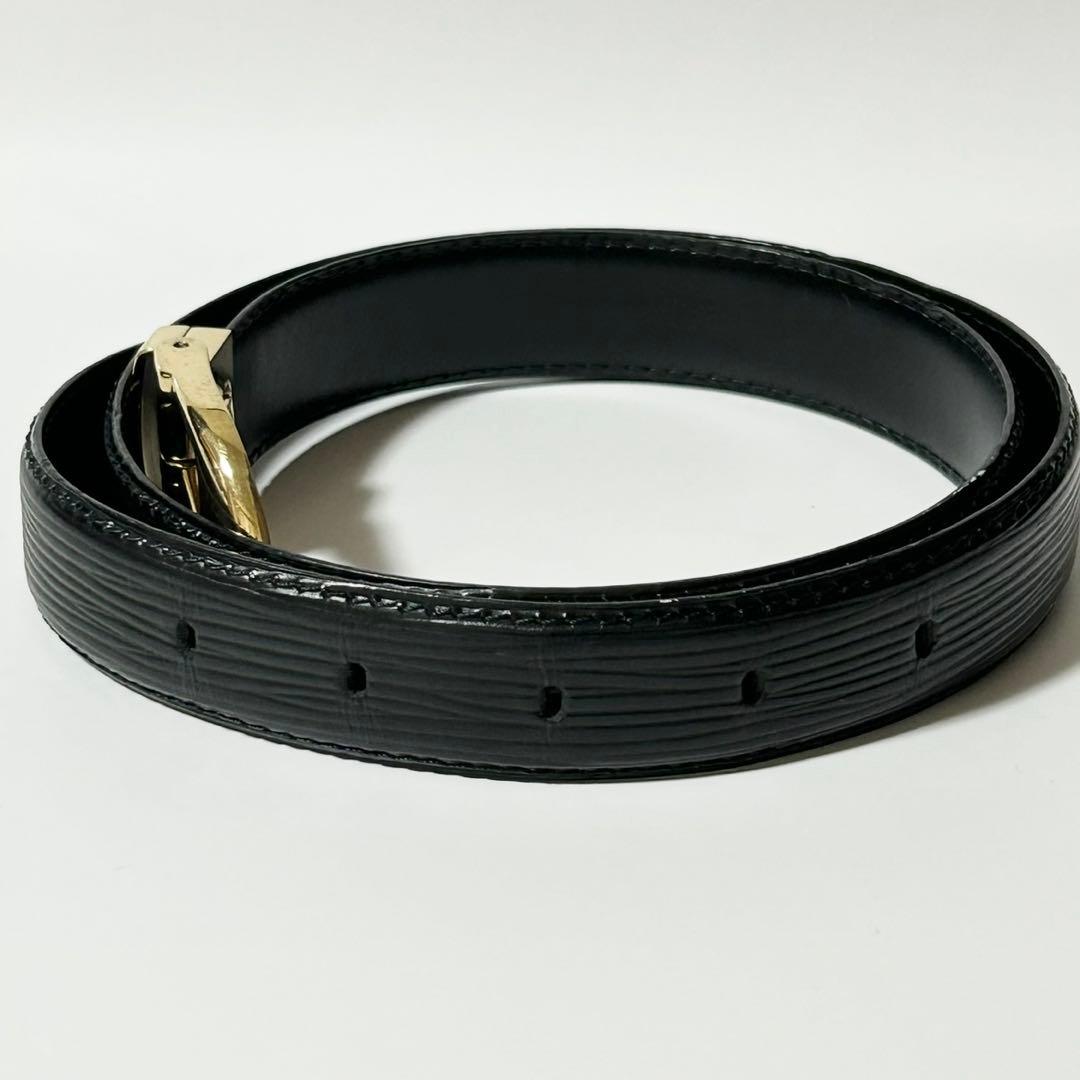 美品 ルイヴィトン ベルト M6832 エピ サンチュール クラシック ブラック