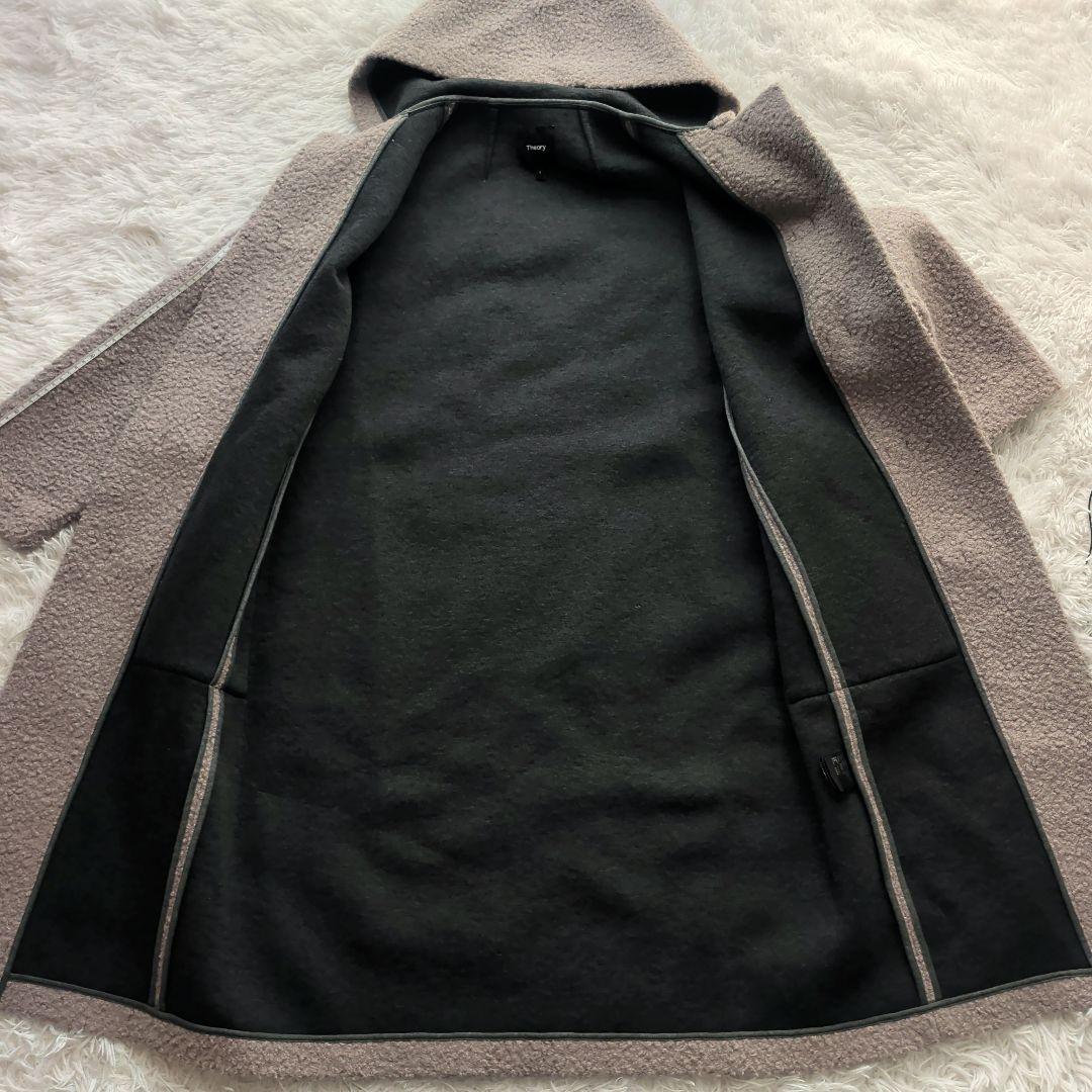 現行 Theory Dawson Faux ダッフルコート ミドル丈 グレー S