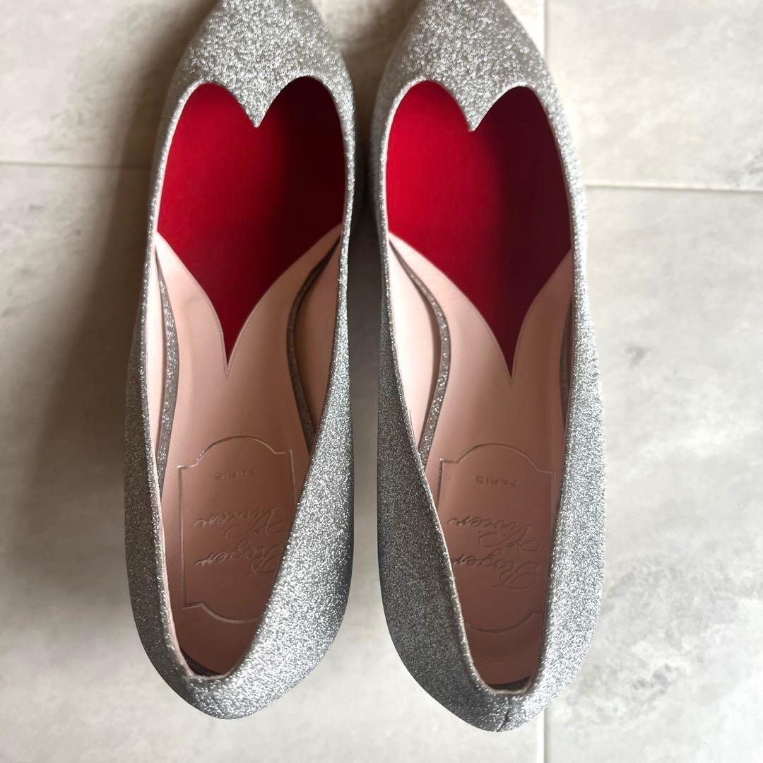 美品♡ロジェヴィヴィエ アイラブヴィヴィエ グリッター パンプス シルバー 39