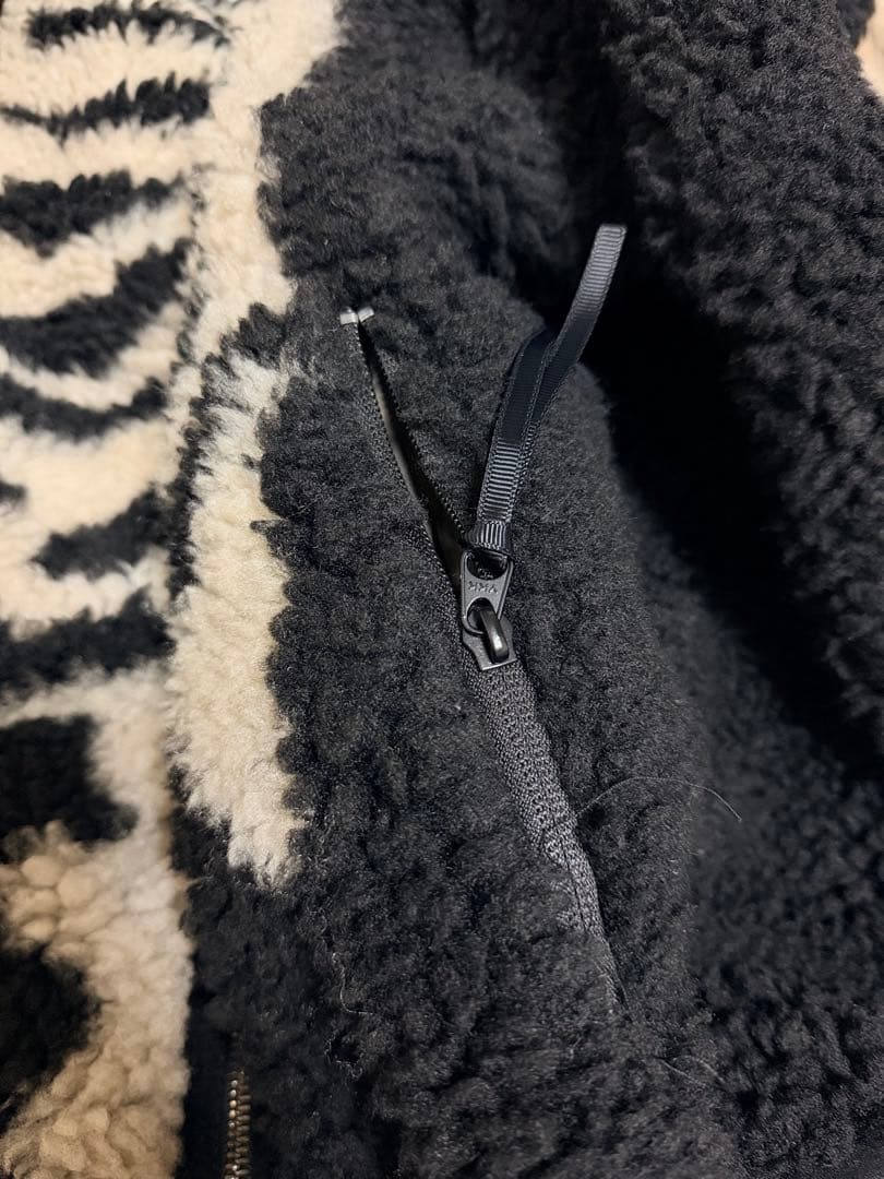 未使用 ２面用 スケルトン フリースジャケット スカル骨 スカジャン スタジャン