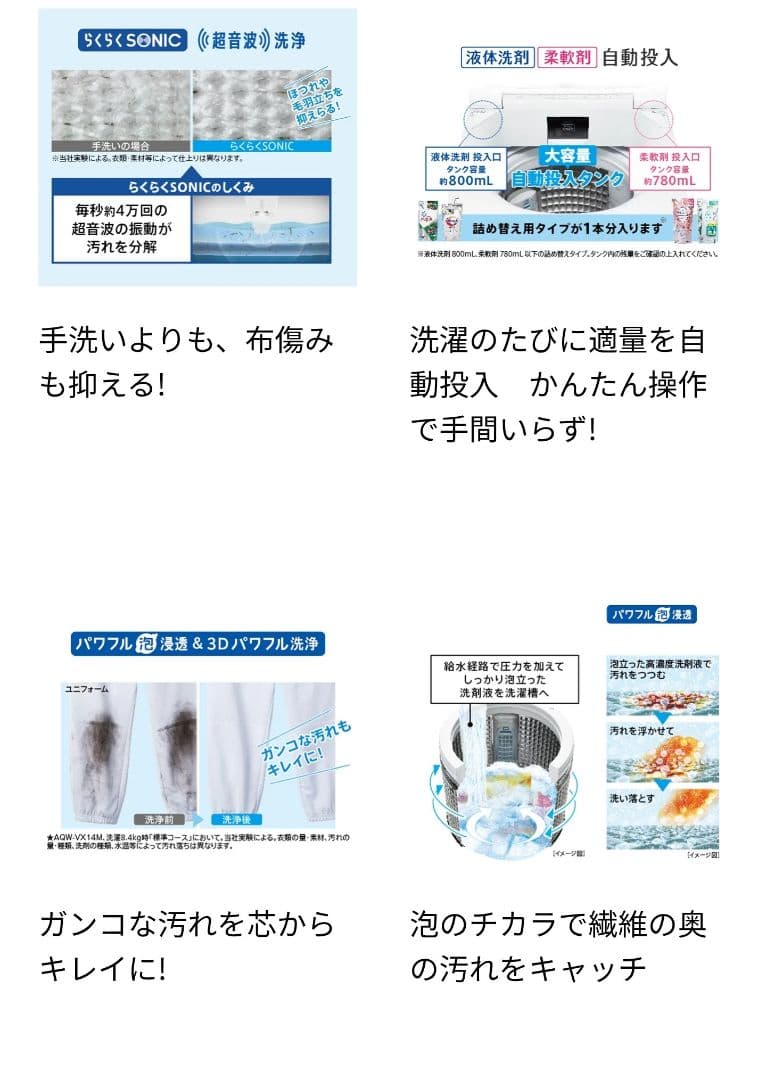 専用AQUA Prette plus AQW-VX14M 洗濯機 14kg