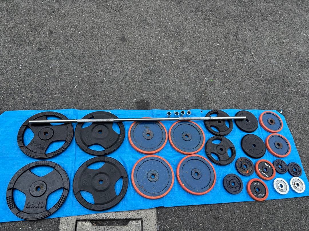 大阪で引き取り限定　バーベルプレートセット