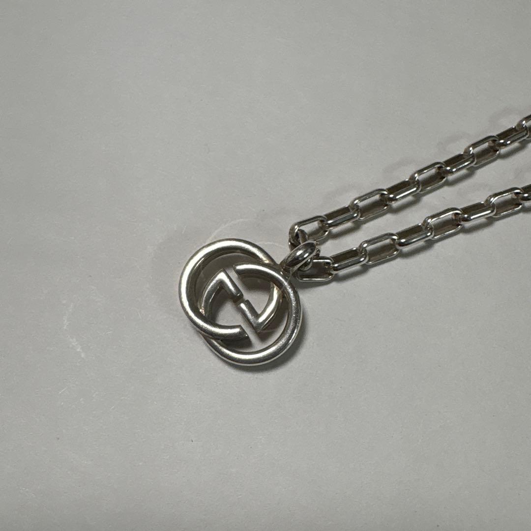 【美品】正規品　グッチ　インターロッキング　シルバーチェーンネックレス