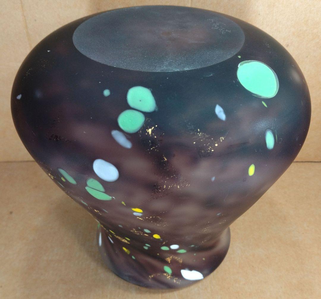 【本物保証】藤田喬平 手吹 紫金彩(花瓶) 共箱 希少作品