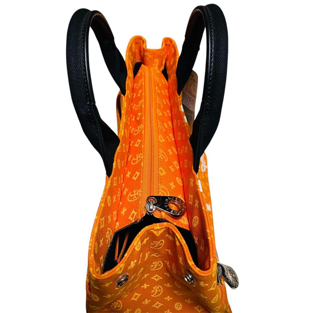 【超希少 限定モデル】カステルバジャック トートバッグ オレンジ 圧巻のデザイン