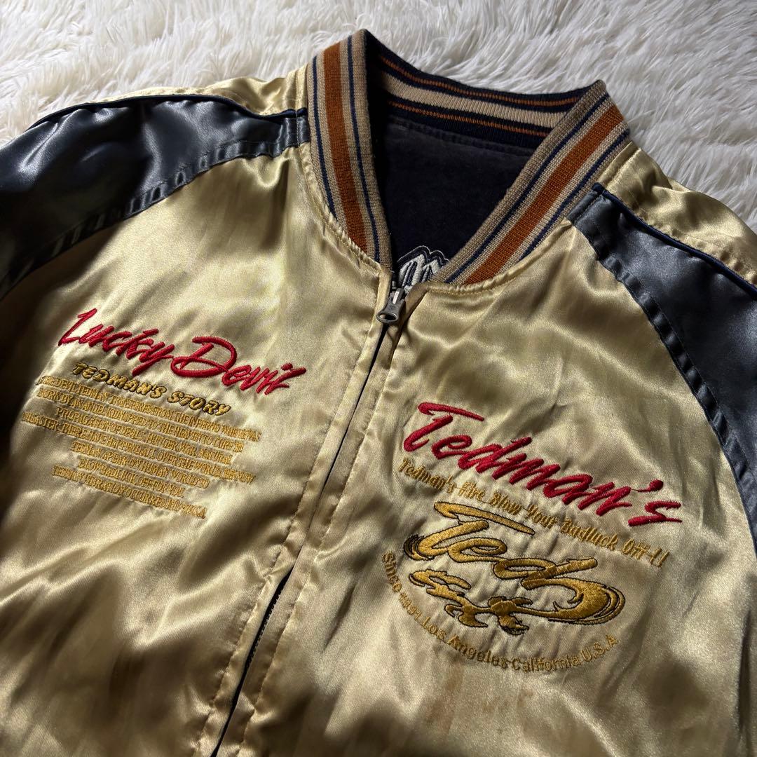 D*i様 美品■TEDMAN スカジャン　リバーシブル　別珍　豪華刺繍　42