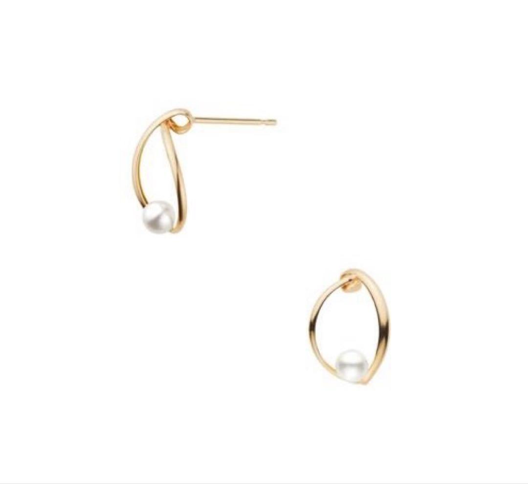 va vendome aoyama K10イエローゴールド　淡水パールピアス