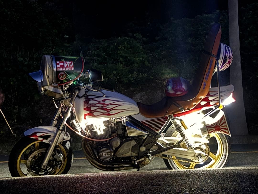 ゼファー400 オオカワ三段シート　茶色