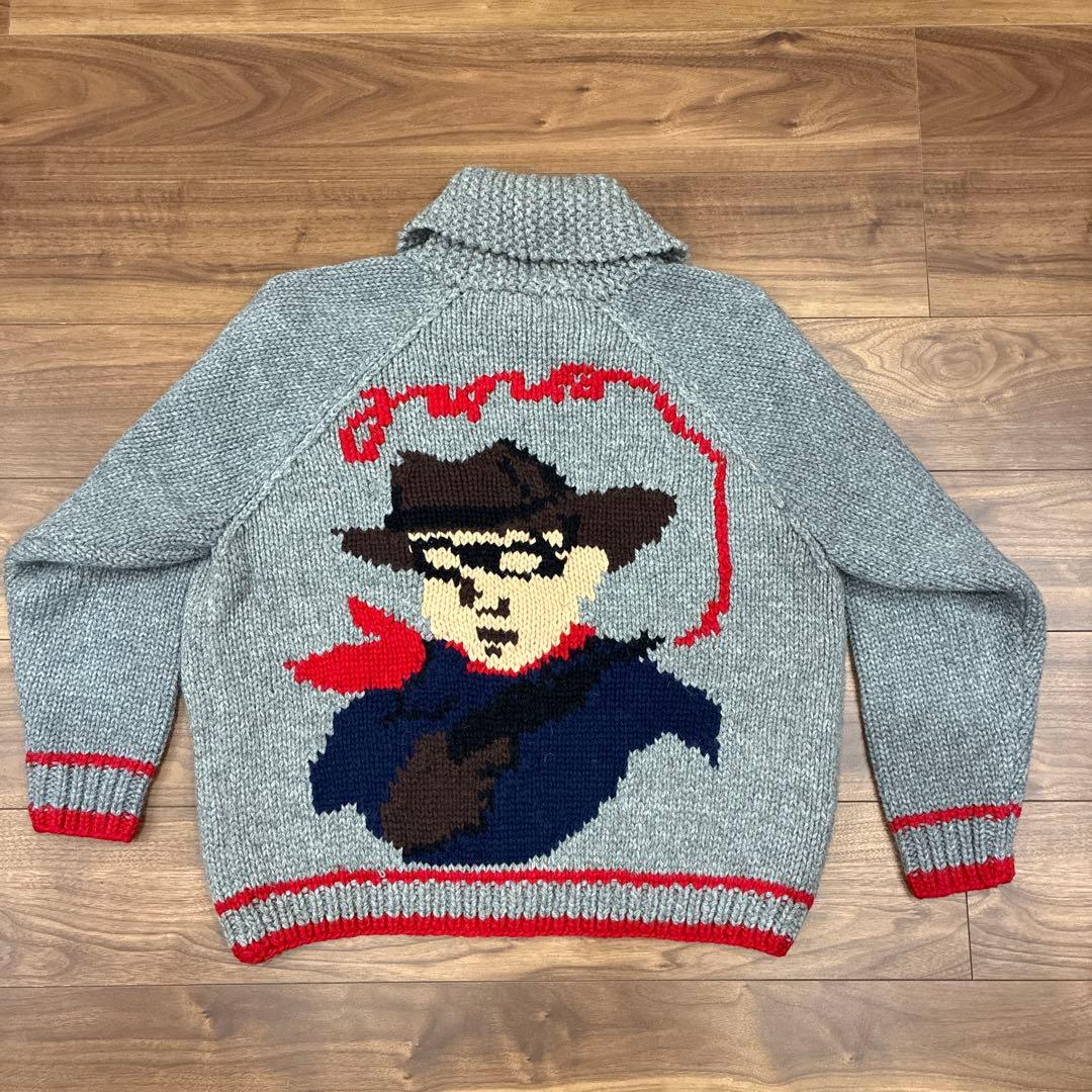 50s〜60s ビンテージ カウチン カウボーイ柄 Lサイズ