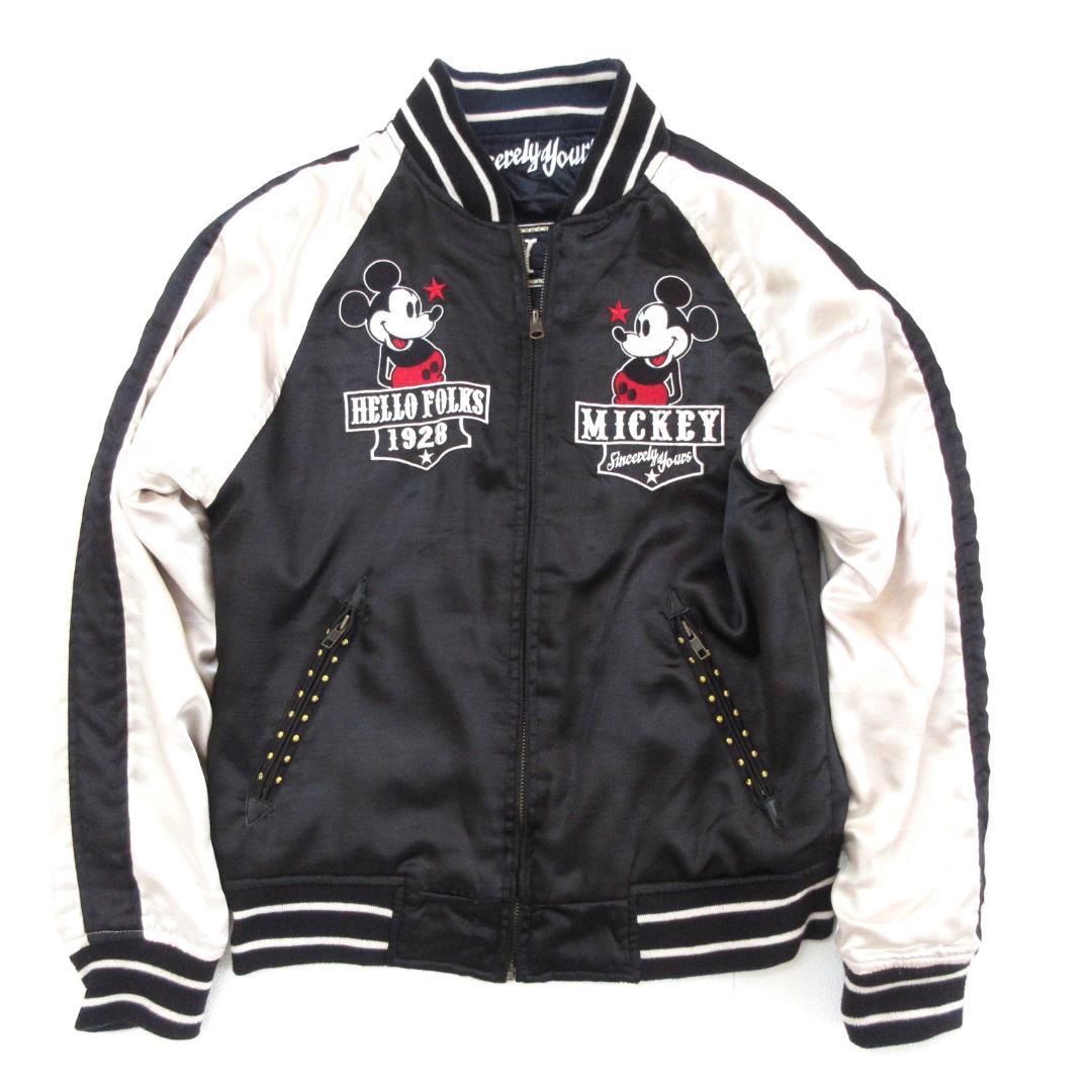 【Disney】ディズニー　ミッキーマウス　リバーシブル　スカジャン　0154