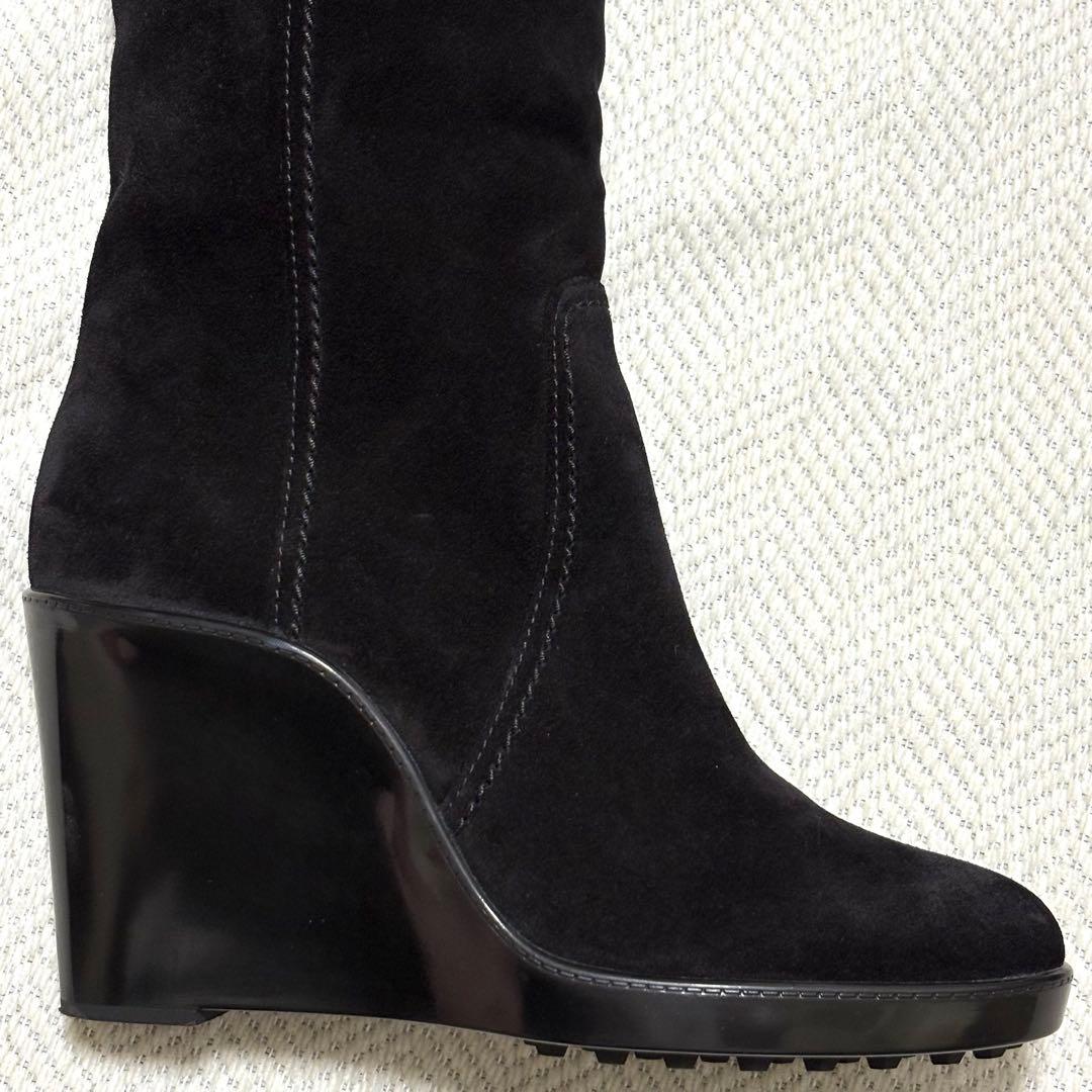 美品 Salvatore Ferragamo ガンチーニ スエード ロングブーツ