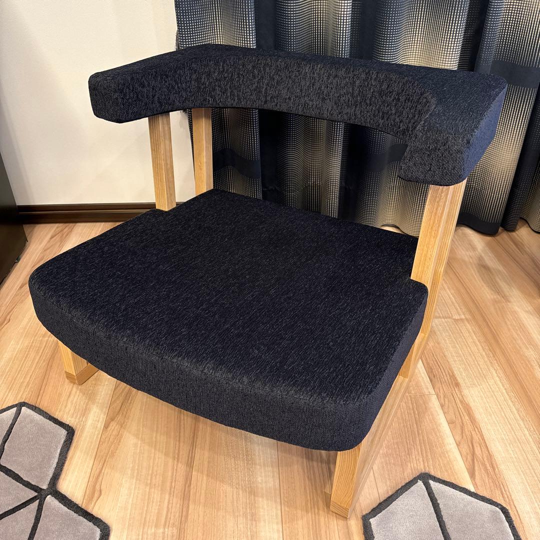コ助ラウンジチェア オーダーメイド イス 低め 黒 ブラック