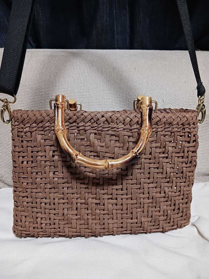 【未使用】 山葡萄かごバック 国産 2wayショルダー