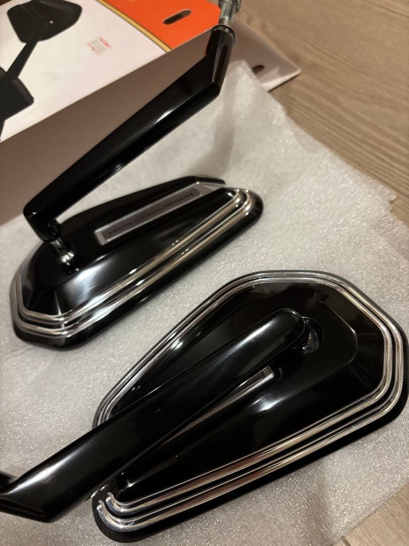 Harley-Davidson エンパイアミラーセット ブラックマシンカット