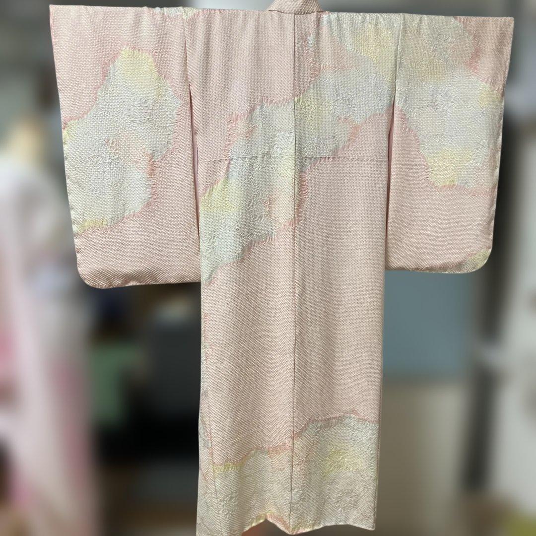 正絹　総絞り　四つ身祝い着