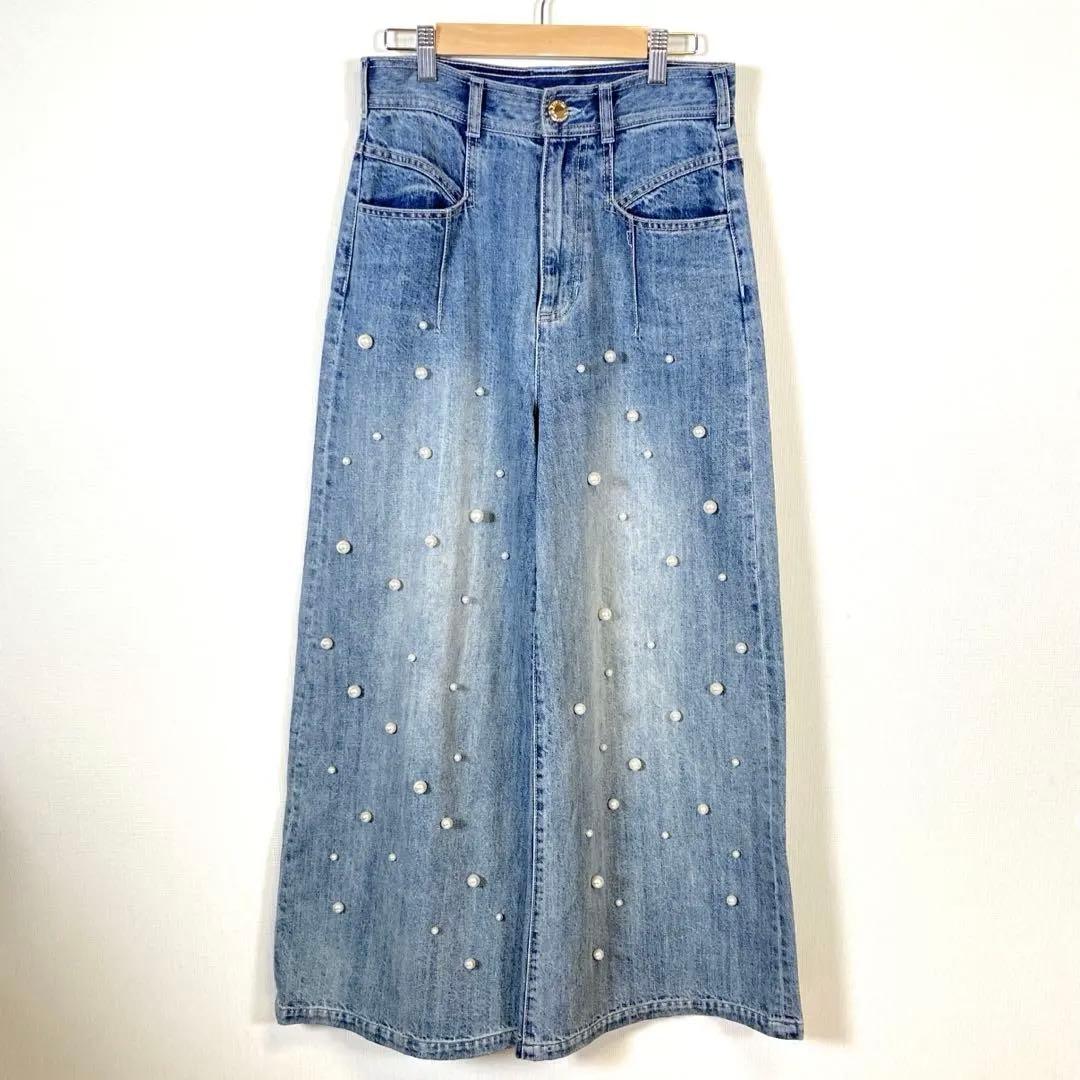 アルアバイル　ルルウィルビー パールデニム バギーパンツ 2