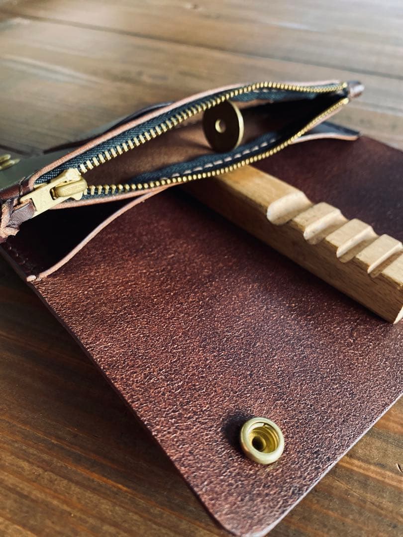 【BULGARO】TL01-64ロングトラッカーウォレット真鍮チェーン付き