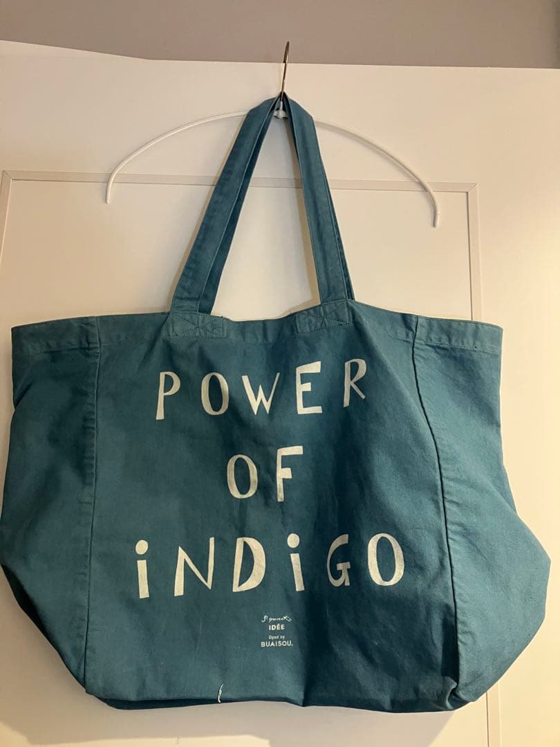 イデーPOOL 武相荘柚木沙弥郎コラボトートバッグインディゴブルー新品タグなし