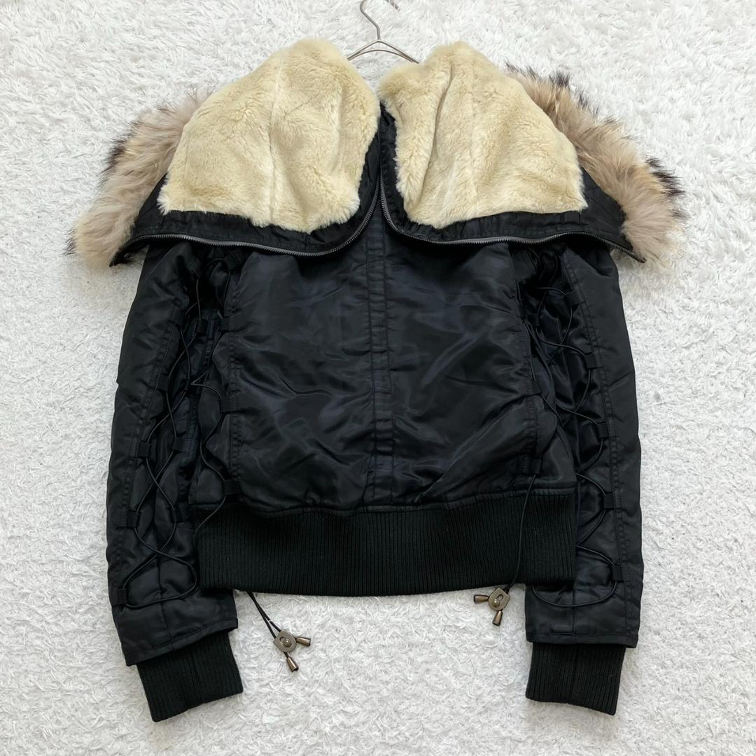 Y2K✨アヴィレックス N-2B ミリタリージャケット 短丈 ボア ファー 黒