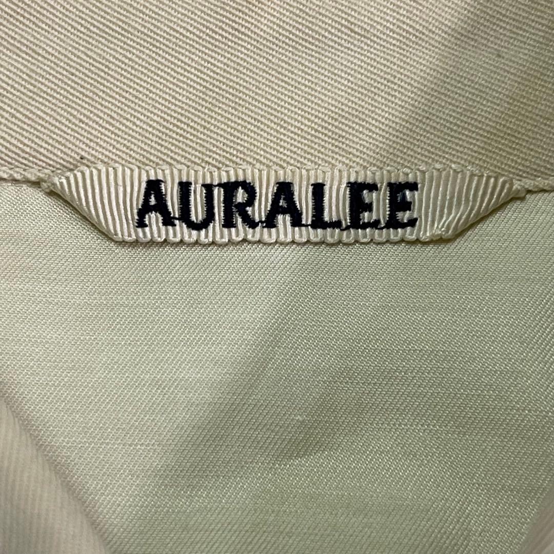 トップス AURALEE WOOL MAX GABAGINE SHIRT IVORY